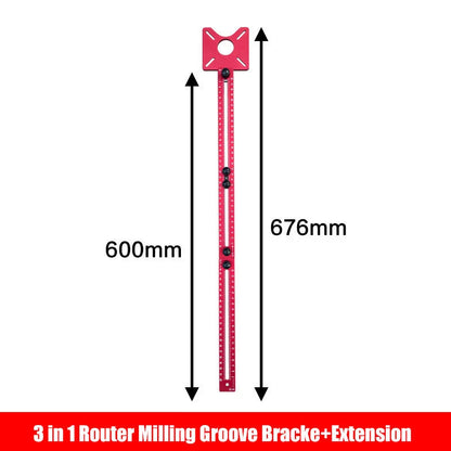 GaugeX™ Router Milling Groove Bracket 3 in 1