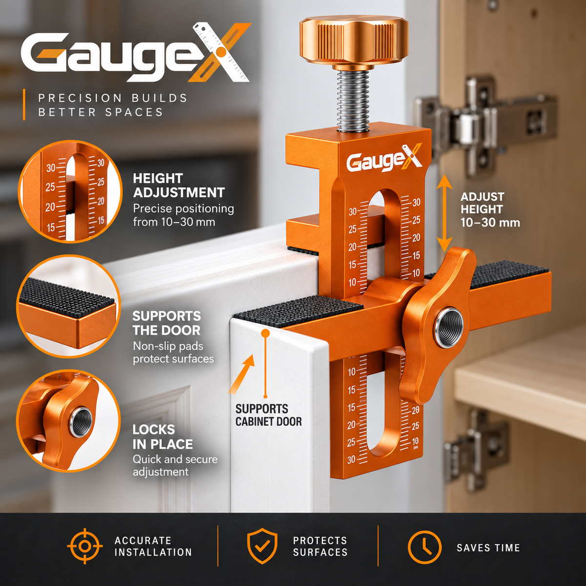 GaugeX™ Cabinet Door Mounting Jig