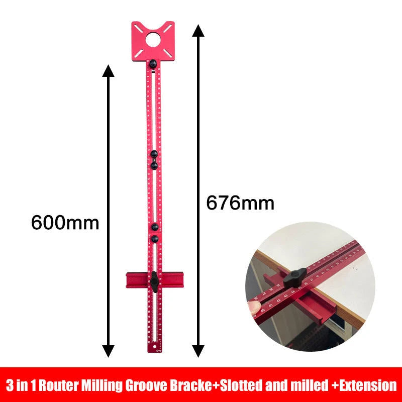 GaugeX™ Router Milling Groove Bracket 3 in 1