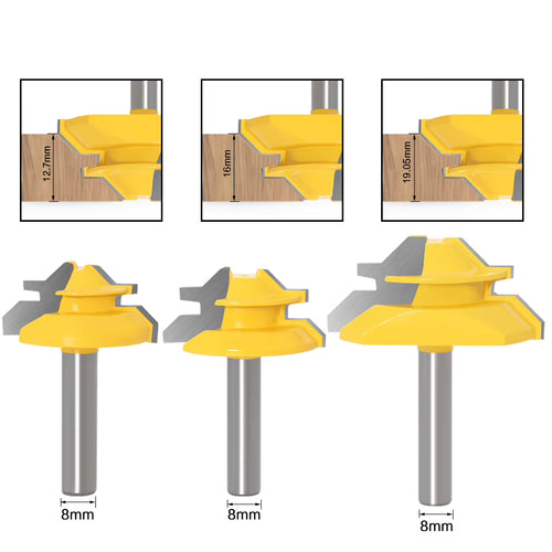 GaugeX™ 45 Degree Lock Miter Router Bit