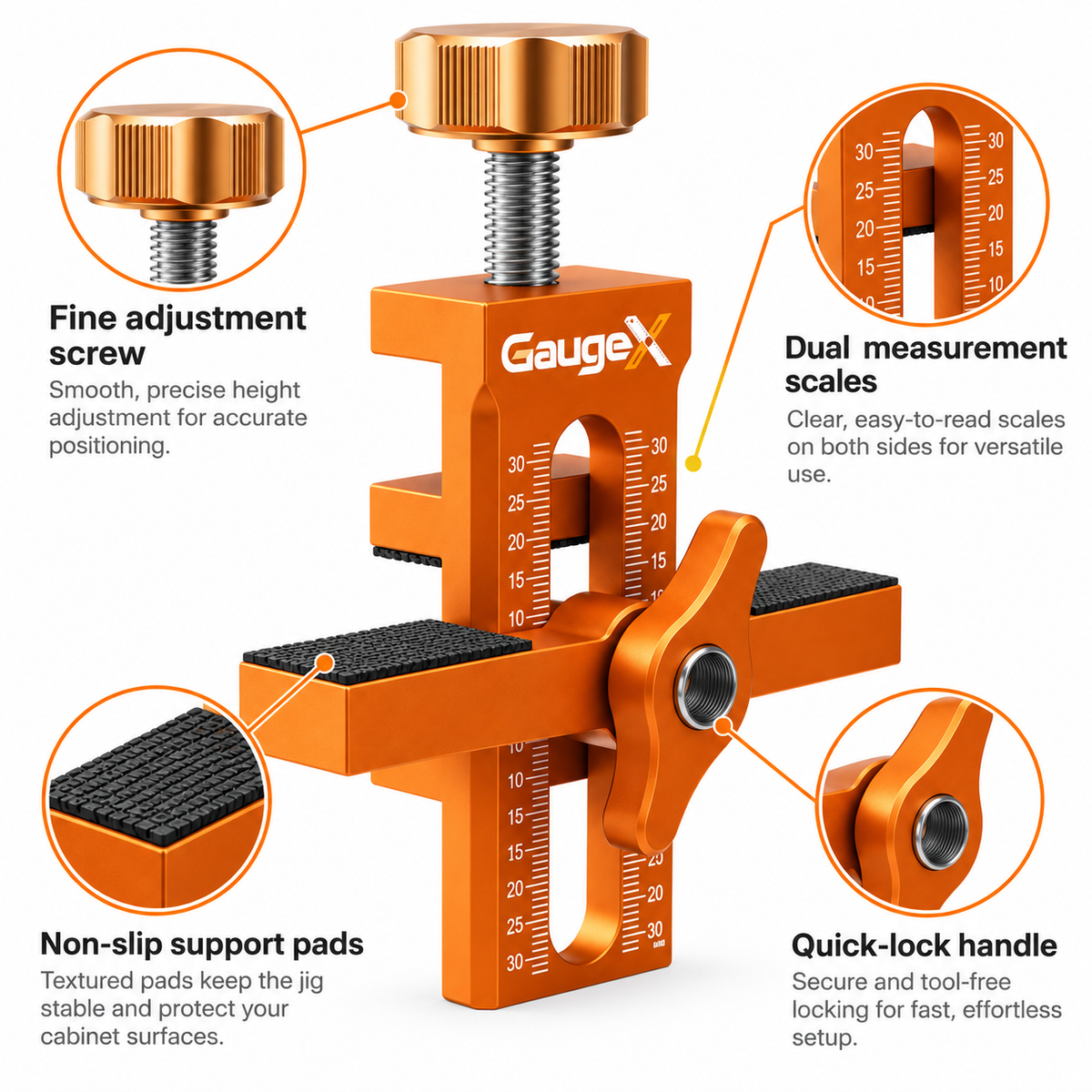 GaugeX™ Cabinet Door Mounting Jig